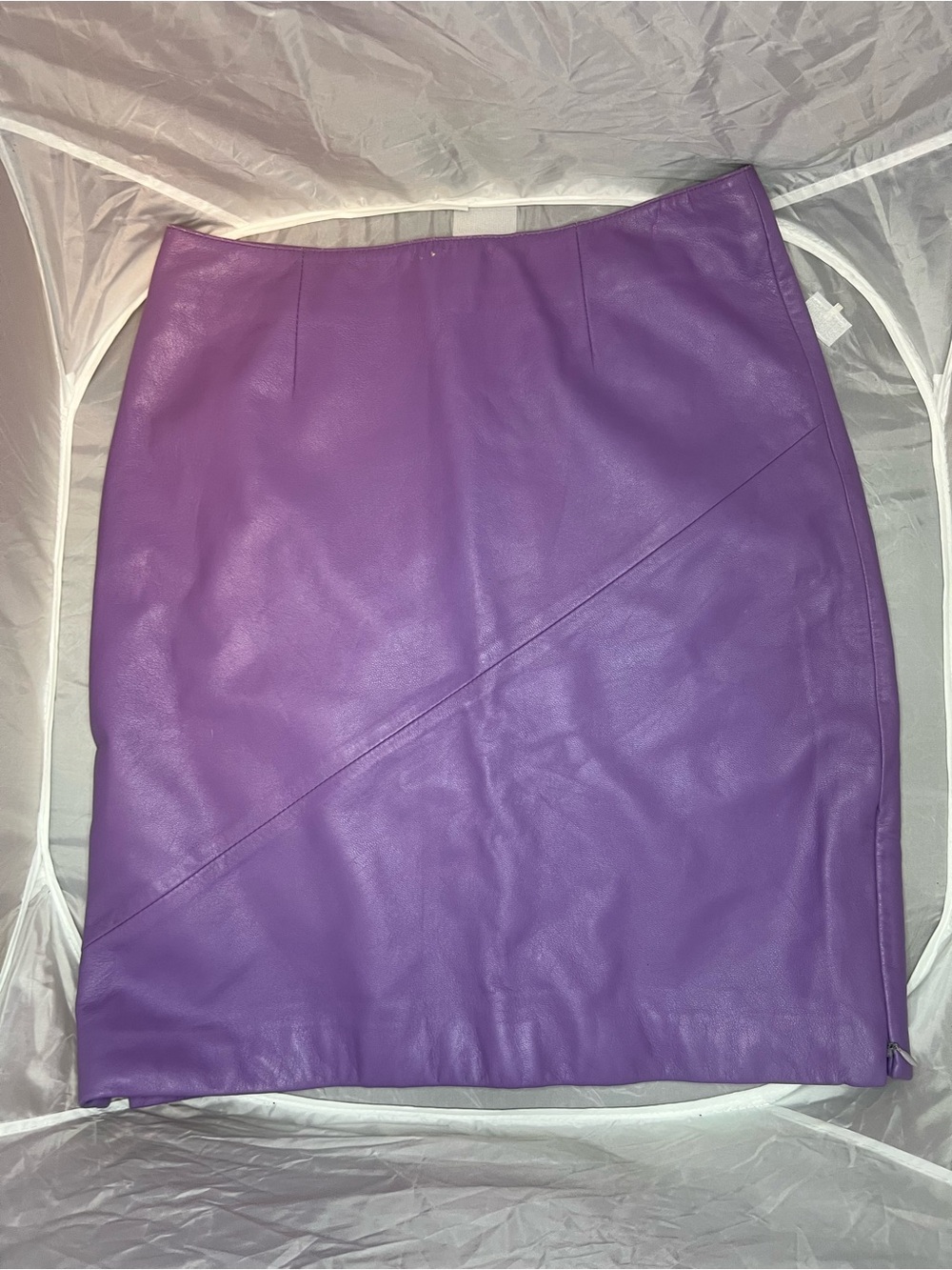 Purple Wilson’s Leather Pencil Skirt